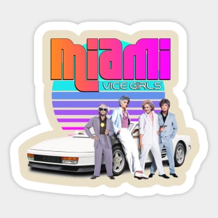 Miami Vice Girls Synth Sticker
